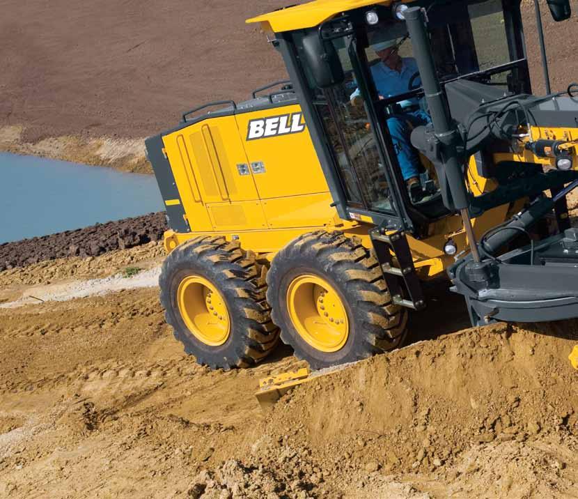 Dynamic Control with 6-Wheel Drive Bell tandem-drive graders are highly productive. But if you want to improve your ground game even more, choose a six-wheel-drive configuration.