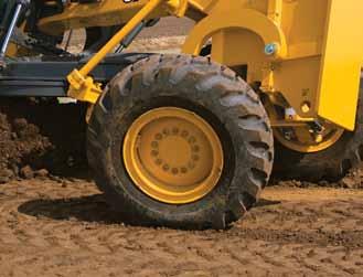 On our six wheeldrive graders, the front wheels