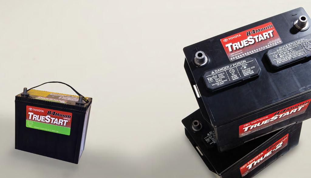 TrueStart batteries feature: 84-month warranty 24-month free replacement Complimentary 24-month roadside assistance True-2 batteries feature: 60-month warranty 18-month free replacement Heat,