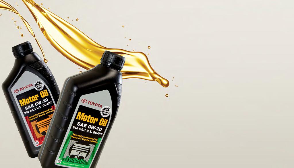 Help Smooth the Way MOTOR OIL Motor oil reduces friction between moving parts in your engine and helps keep things cool.