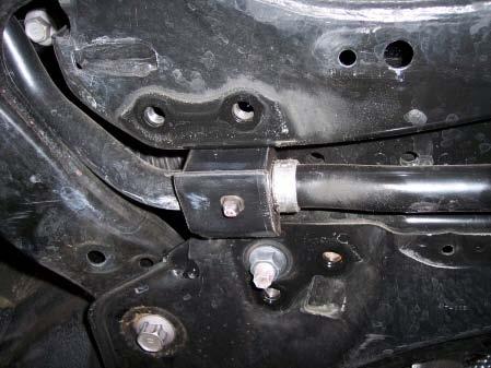 bushing plate to the sub frame, and