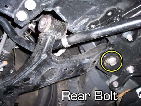 Note that the rear position bolt does not need to be removed.