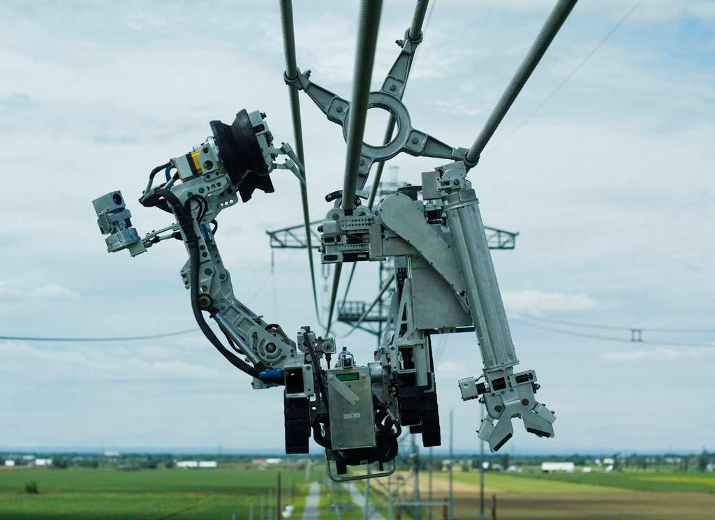 Using its cameras, live transmission lines can be inspected safely without compromising their operation.