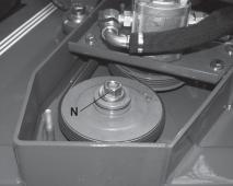 Service the blades with the tractor turned off, and the decks securely supported. Do not overheat or weaken the blades.