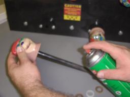 Clean the shaft using a soft cloth and an electrical
