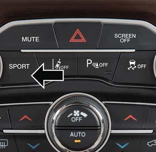 SPORT MODE IF EQUIPPED Sport Mode will provide improved throttle response and modified shifting for an enhanced driving experience, as well the greatest amount of steering feel.