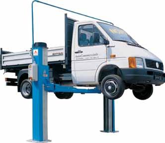 2 tonne Superior lifting height of over 2 metres Low profile arms and very low adjustable height lift pads Easy maintenance there is no need to take the post down when a screw change out is required