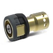 0 Brass double connector for connecting and extending high-pressure hoses. With rubber protection. Connector: 2x M 22 x 1.5 m. Connector Nozzle connector/screw connector 5 4.111-022.