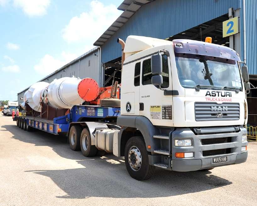 PRIME MOVER & HAULAGE The transport fleet ranges from 3 tons Lorry to Low Loader 5 Axle trailers, along with Prime Movers of various rated capacities.