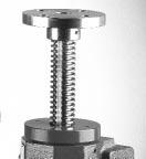 In trapezoidal screw jacks, a milled slot in the screw is fitted with a key to prevent the screw from turning in free space.