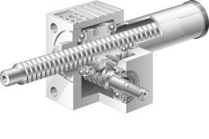 Cubic face screw jacks Design versions Axially translating screw version N or V The rotary motion of precision worm gearing (worm shaft and internally threaded worm