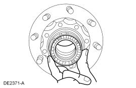 Page 4 of 6 4. CAUTION: Install a new hub nut if the hub nut comes apart during installation. CAUTION: Make sure the hub nut tab is located in the keyway prior to thread engagement.