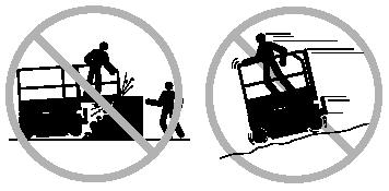 The machine must be on a level surface or secured before releasing the brakes. Operators must comply with employer, job site and governmental rules regarding use of personal protective quipment.