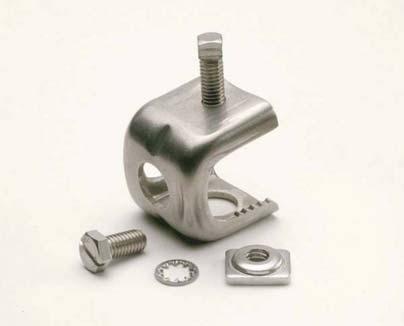 Coax Mounting Accessories Angle Adaptors, Universal Stainless steel adapter, hardw are and insert De sign: Adapts hangers to angle members n/a Mounts to: Up to 7/8" angle 104157 Angle Adapters,