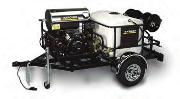 on-site cleaning as easy as 1-2-3: Step 1: Choose from two rugged trailers the dual-axle TRK-6000 with 330-gallon water tank or the single-axle TRK-3500 with 200-gallon water tank.