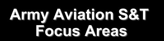 Army Aviation S&T Focus Areas Platforms (54%) Advanced Air Vehicle System Concepts