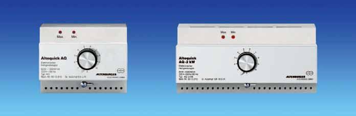 ALTOQUICK (AQ-dimmers) operating in the phasecontrolled mode (leading edge) for DIN rails Types: AQ 1,3 KW and AQ 2,0 KW AQ 1,3 KW Order-no.: 50.13.