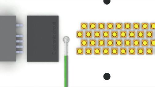 If it isn t possible to reach the back of the PCB, the temperature can be measured between the NTC and the LEDs with a