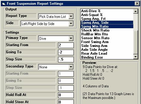 Suspension Analyzer Full Vehicle Version Overview of Features The Full Vehicle version of Suspension Analyzer has several enhancements over the standard version, the most significant is analyzing