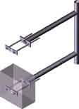 There are two standard wall brackets: one for thru-wall two-point connections to concrete walls up to 16" thick (small bracket kits), and the other for partial wall penetration (wedge anchor kits).