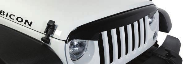 This hood shield is the perfect addition without requiring any modifications or replacement of your factory grille. Installs quick and easy with 3M tape Available in black or clear finishes.