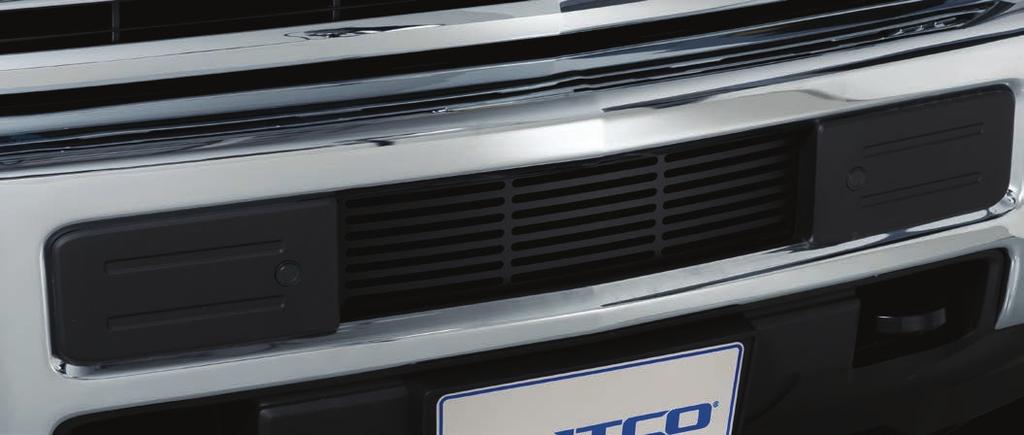 GRILLES BUMPER GRILLE INSERTS LUMINIX BUMPER GRILLE INSERTS CHEVY SILVERADO HD 2015+ BLACK BAR DESIGN #87195 Installs easily into the bumper or radiator Lighted version available featuring the high