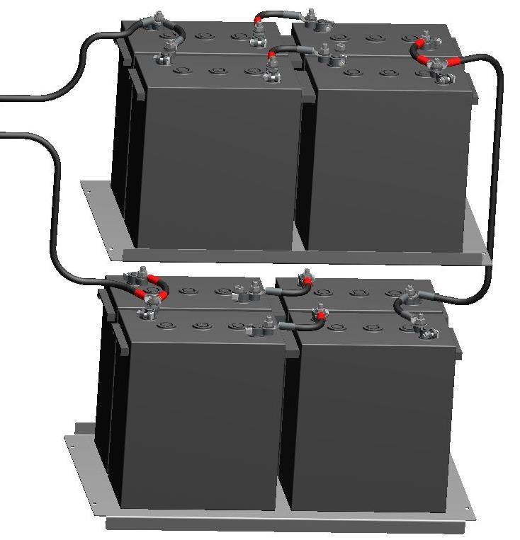 mygrid 24 VDC 16 kwh Battery Connections Warning: Ensure Main Battery and Precharge Circuit breakers are 0 / Off position.