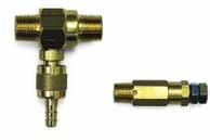 Brass housing Stainless Steel orifice Fully adj metering valve Stainless Steel spring Orig. No. Description Quick-Coupled Amerimax 3500 PSI 3/8 MPT inlet/outlet 1/4 hose barb Standard 8.904-192.