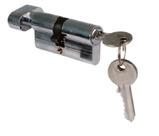 Brass normal cylinder with handle / 3 brass keys / 6 pins.