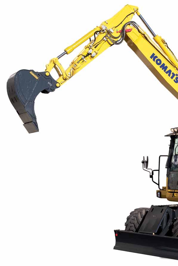 Walk-Around The experts at Komatsu designed the PW160-8 with a lifting performance that meets the requirements for safe and productive work on any job site.
