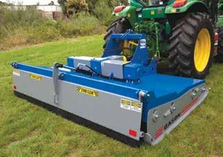 Common features to both 3 Point Linkage and Trailed models n 6mm deck, fully welded top with 8mm side plates n Suction uplift and clean cutting of the wheel mark for after cow pasture topping