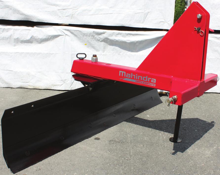 Optional hydraulic angling Cutting Edge Heavy-duty reversible and replaceable edge 1/2 x 6 Parking Stand For storage, also assists in installation Offset Manual offset feature of 30 capability left