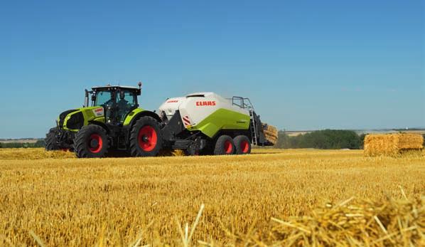 ICT (Implement Controls Tractor). When the AXION 900 is used in combination with the QUADRANT 3400 square baler, two of its functions can be automatically controlled by the baler. Thanks to ISOBUS.