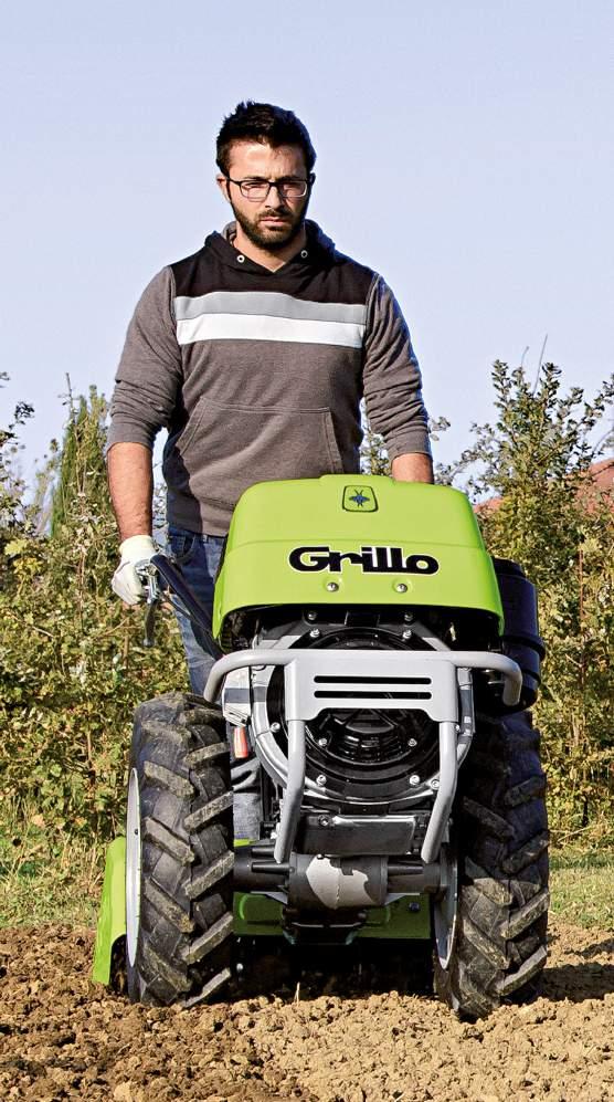 Grillo walking tractors can be used with a wide range of front or rear attachments. Grillo walking tractors are perfectly balanced thanks to their low centre of gravity and even weight distribution.