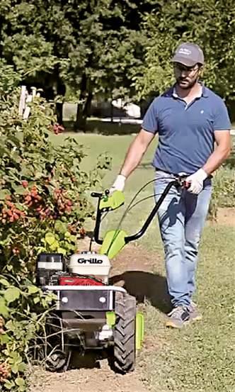 G 46 Gear 1 + 1 reverse Contra-rotating tiller With contra-rotating tiller, suitable for professional use in both horticulture Grillo G 46 is an innovative walking tractor, ideal in horticulture and
