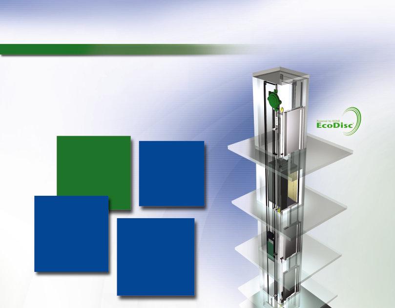 The Revolutionary MRL Elevator Concept KONE EcoDisc technology eliminates the need for a machine room by attaching the hoisting machine to the guide rail, and placing all control and logic