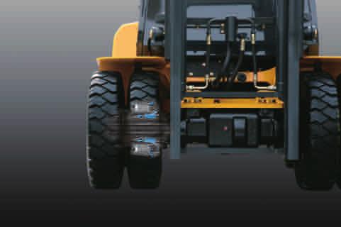 Superior "Productivity" and "Reliability" Satisfy Demanding Operational Needs Durable Wet Disc Brakes to Withstand Severe Conditions KOMATSU EXCLUSIVE The wet disc brake system is sealed with oil to
