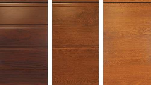 MORE INDIVIDUALITY FOR YOUR DOORS S-panel M-panel L-panel S-panels are painted in Golden oak, Dark oak or Cherry (Rosewood). M- and L-panels have Golden oak imitation.