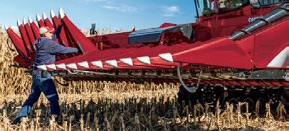 New outer hoods to accommodate tall corn attachment and auger divider. FRAME. Provisions to accommodate split driveline architecture.