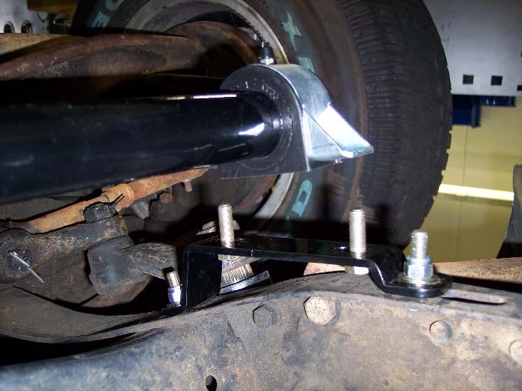 4F Mount Bar onto Truck Position the sway bar up to the frame mounts.