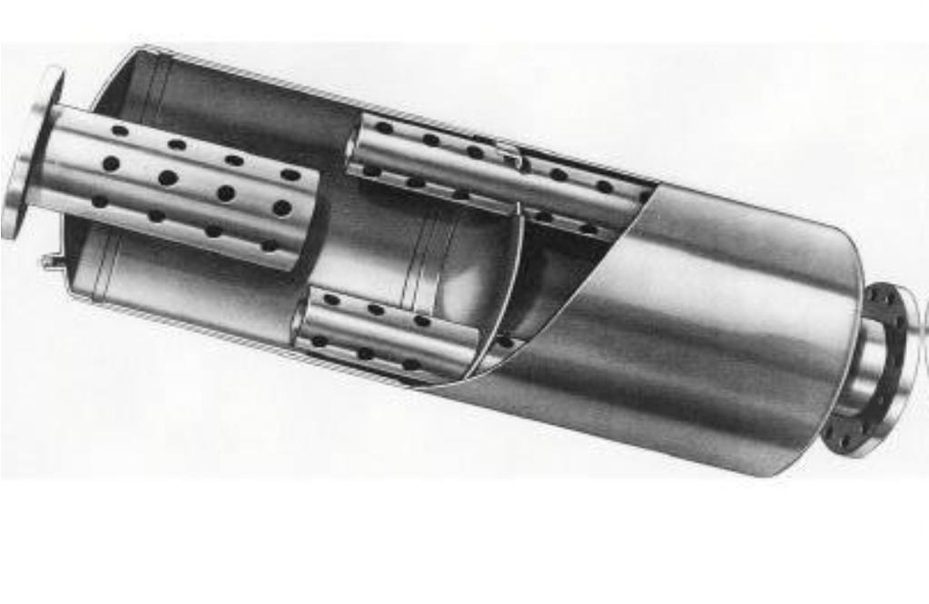 3 shows the chemical reaction that takes place in the tree way converters. Figure 3 Chemical reaction in catalytic converter (Source: A Text Book on Automobile Engineering, Laxmi Publication) 2.3. Mufflers Mufflers are installed into the exhaust system to reduce the noise emission of the machine.
