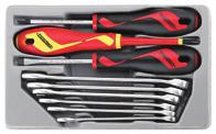 High leverage combination plier Combination spanners: 8, 9, 10, 11, 12, 13mm Screwdrivers: flat 5.