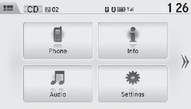 BACK: Go back to the previous screen. Power button: Turn audio on or off. HOME VOL MENU BACK Settings: Choose Audio for options. button: Change screen brightness.