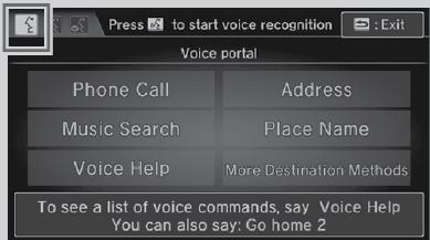 models 1. From the Voice Portal screen, say Address. To bypass the system prompts, simply press the Talk button again to say your command.