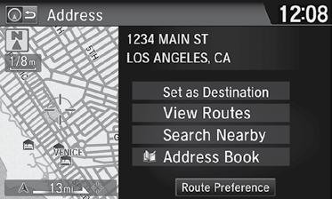 The system prompts you to say the entire address. For example, say 1-2-3-4 Main Street, Los Angeles, California. Reduce all background noise.