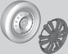 Models with wheel covers: Make sure the wire support ring is hooked into the clips around the edge of the wheel cover.