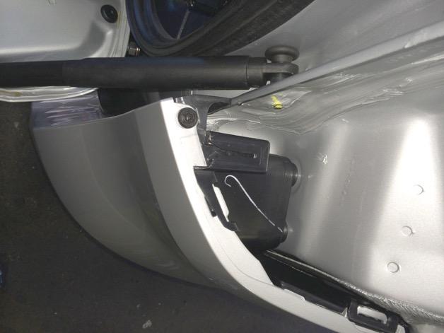 This will allow you to see the bumper fascia tabs and their connecting point.