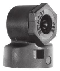 Tangential-flow hollow cone ayonet quick-release system Series 302 A time-saving alternative to threaded design.