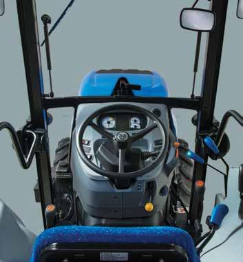 forward/reverse shuttling. The convenient, left-hand, column-mounted power shuttle lever leaves your right hand free to operate implements.