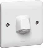 Synergy white control switches 7300 10 7301 10 7300 23 7300 18 7300 19 7301 20 7300 29 Front plates : white thermoset Terminal screws captive and backed off ready for cabling Supplied with faceplate